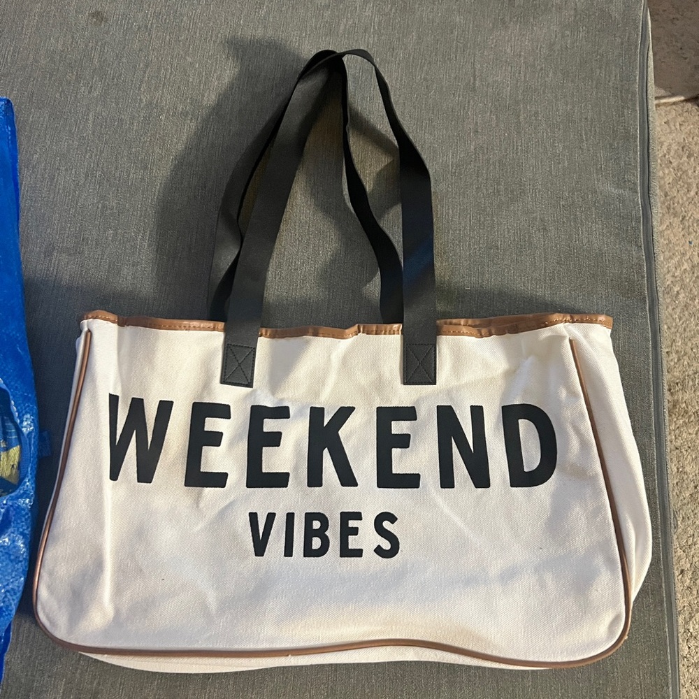 Weekend Vibes Canvas Tote